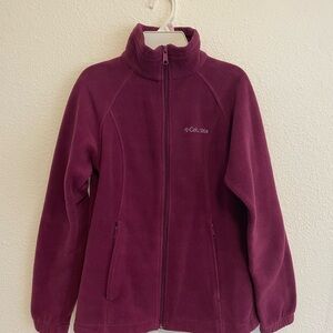 Columbia Women's Deep Plum Full-Zip Teddy Fleece Jacket